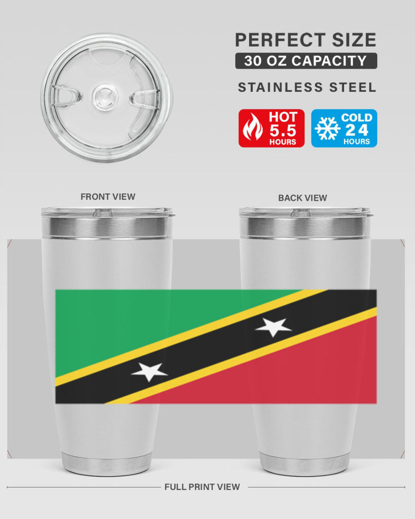 Saint Kitts and Nevis 52#- world flags- Tumbler