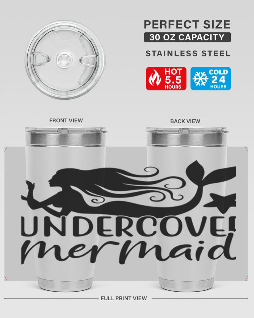Undercover mermaid 657#- mermaid- Tumbler