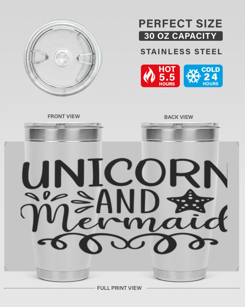 Unicorn And Mermaid 658#- mermaid- Tumbler