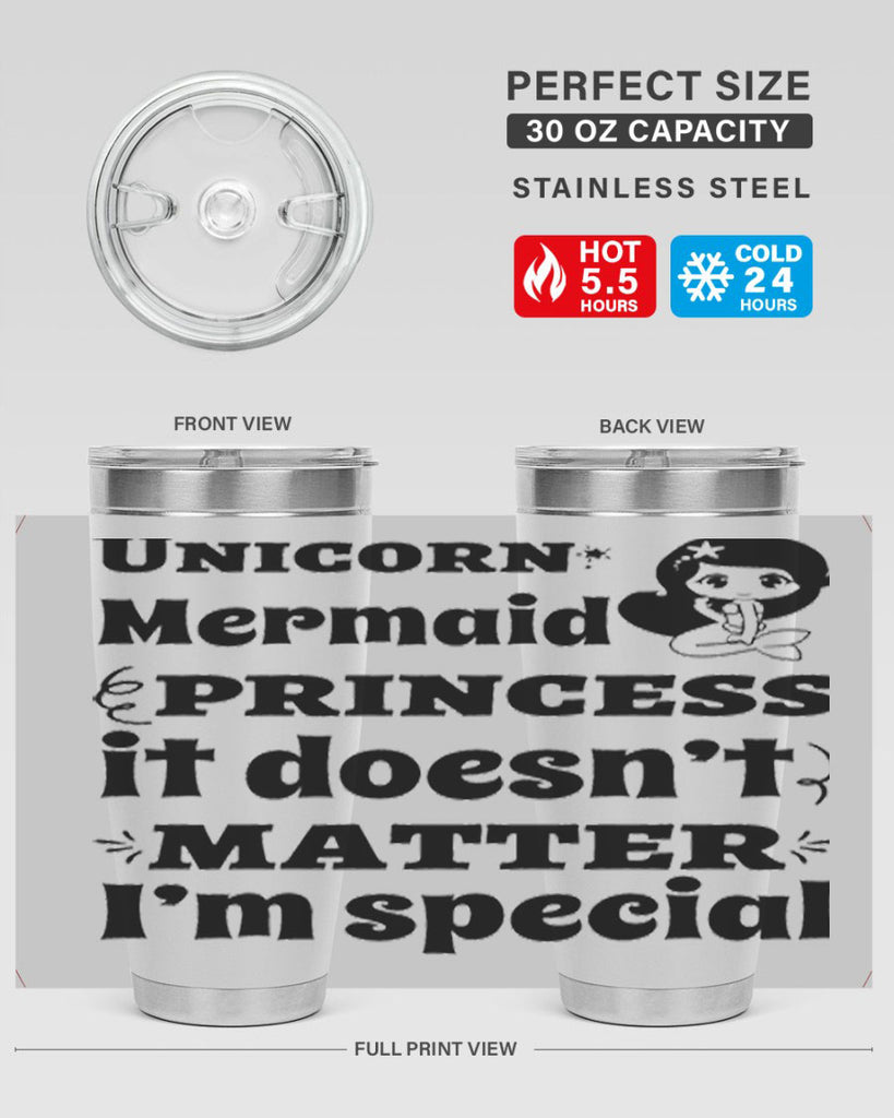 Unicorn Mermaid princess it doesnt 661#- mermaid- Tumbler