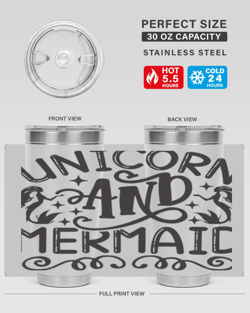 Unicorn and mermaid 660#- mermaid- Tumbler