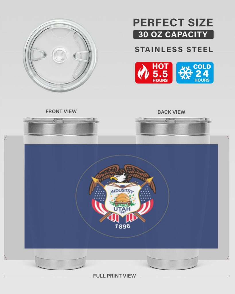 Utah 8#- Us Flags- Tumbler