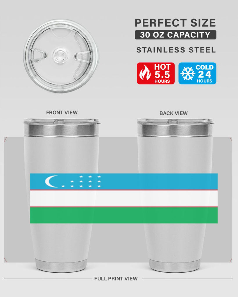 Uzbekistan 8#- world flags- Tumbler