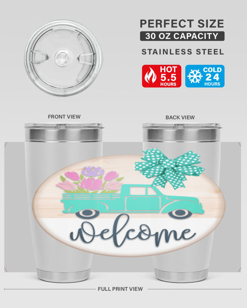 Welcome spring truck Mockup578#- spring- Tumbler