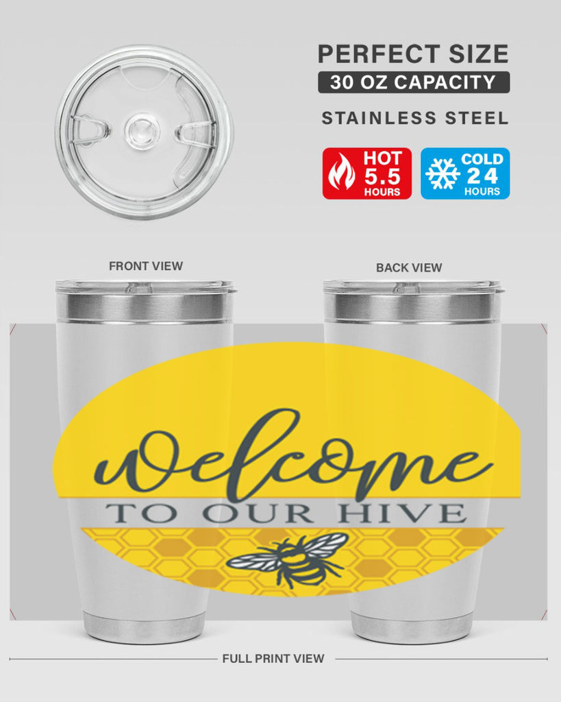 Welcome to our Hive complete yellow590#- spring- Tumbler