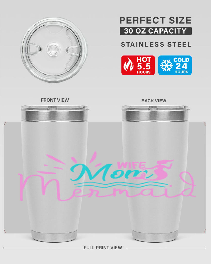 Wife Mom Mermaid 672#- mermaid- Tumbler