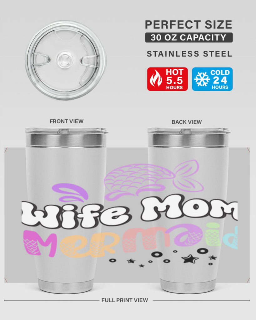 Wife Mom Mermaid 676#- mermaid- Tumbler