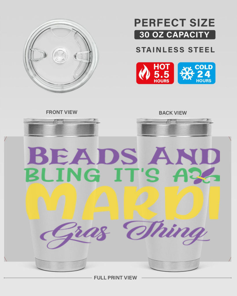 beads and bling its a mardi gras thing 86#- mardi gras- Tumbler