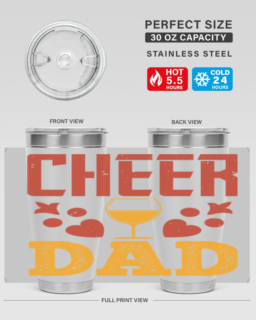 cheer dad 121#- fathers day- Tumbler