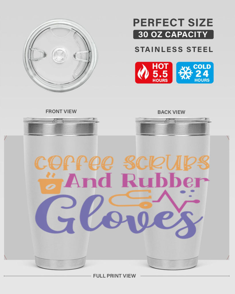 coffee scrubs and rubber gloves Style 392#- nurse- tumbler
