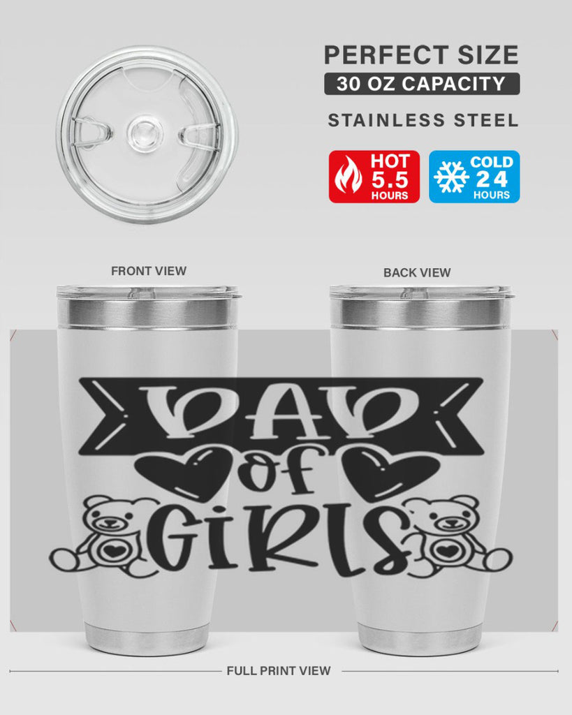 dad of girls 60#- fathers day- Tumbler