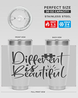 different is beautiful Style 12#- autism- Tumbler