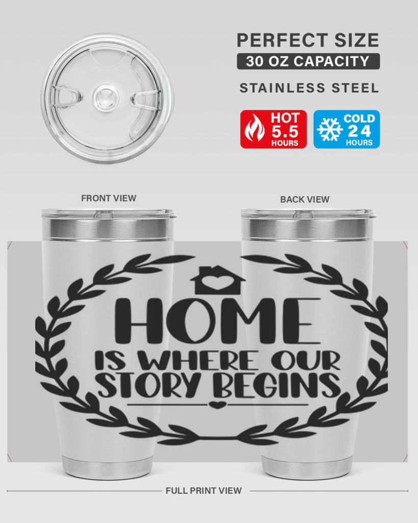 home is where our story begins 13#- home- Tumbler