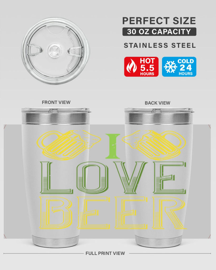 i love beer Style 134#- St Patricks Day- Tumbler