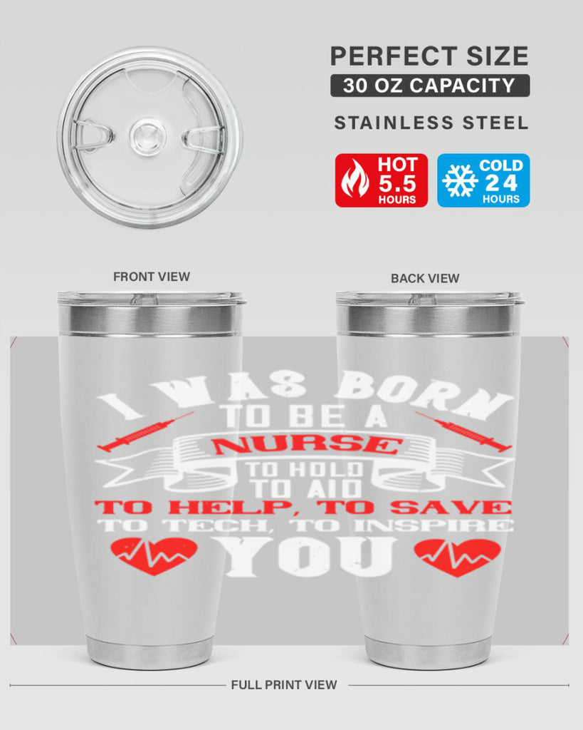 i was born to be a Style 314#- nurse- tumbler