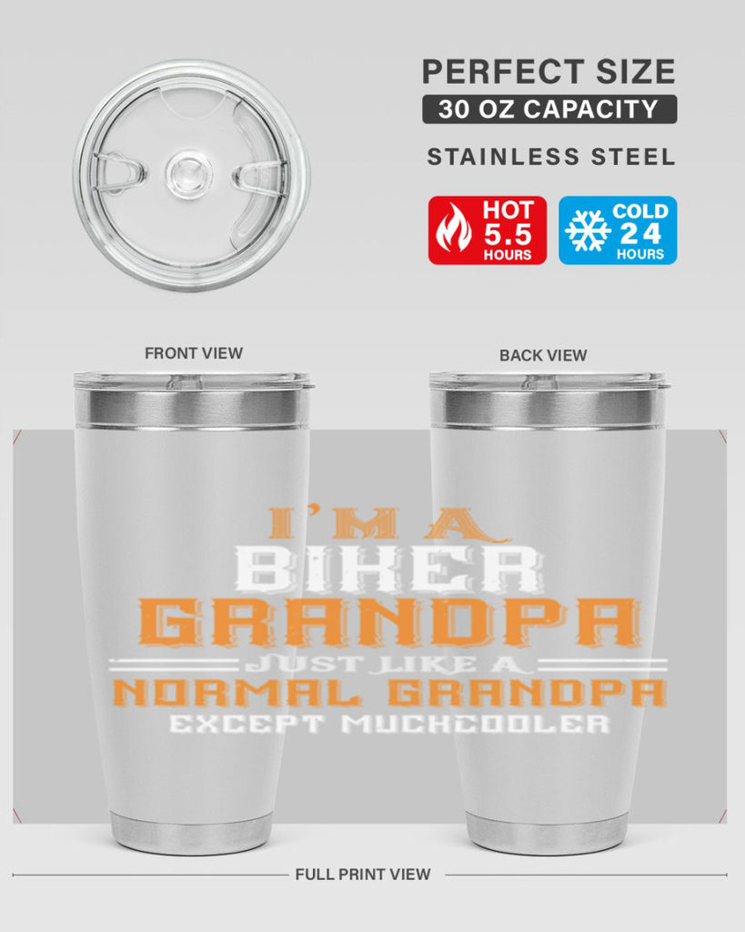 im a biker grandpa just like a normal grandpa except muchcooler 38#- grandpa - papa- Tumbler