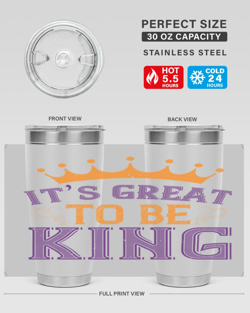 it’s great to be king 61#- mardi gras- Tumbler