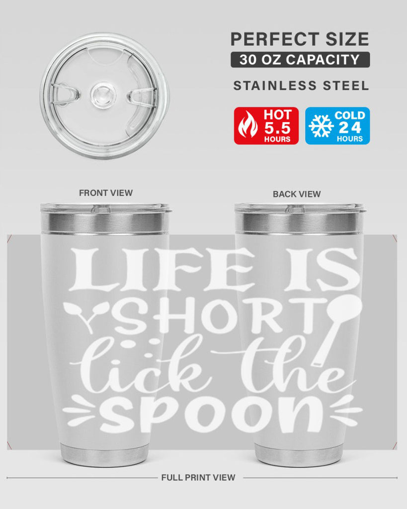 life is short lick the spoon 24#- kitchen- Tumbler