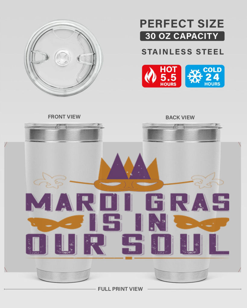 mardi gras is in our soul 46#- mardi gras- Tumbler
