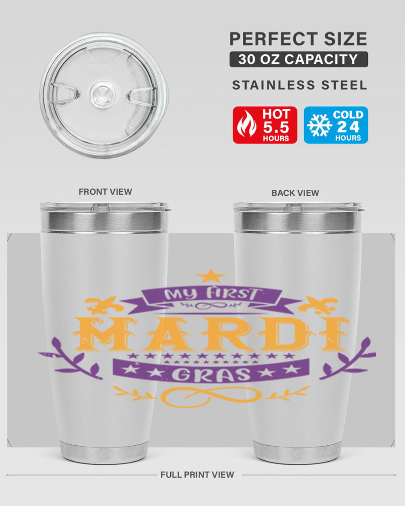 my first mardi gras 44#- mardi gras- Tumbler