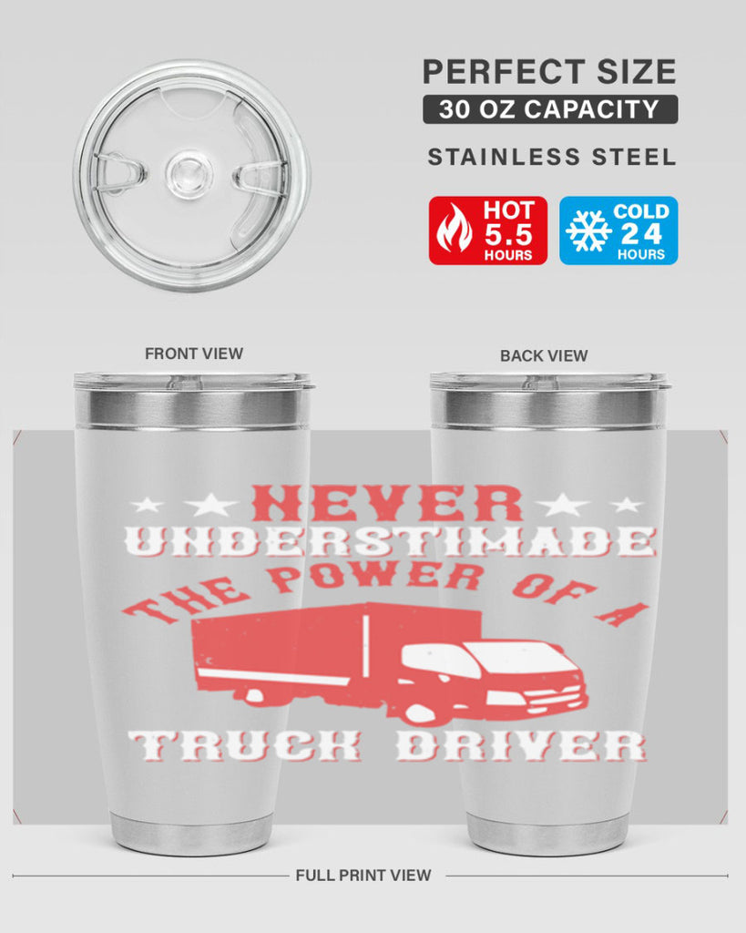 never understimade the power of a truck driver Style 27#- truck driver- tumbler