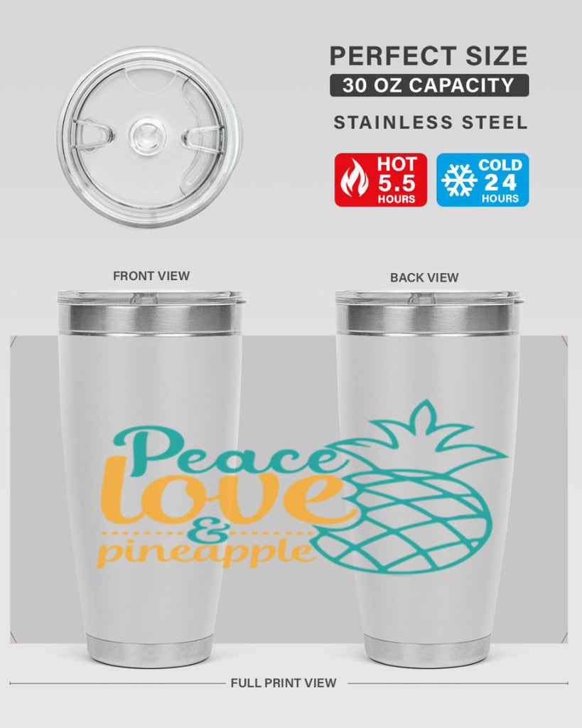 peace love pineapple Style 82#- summer- Tumbler