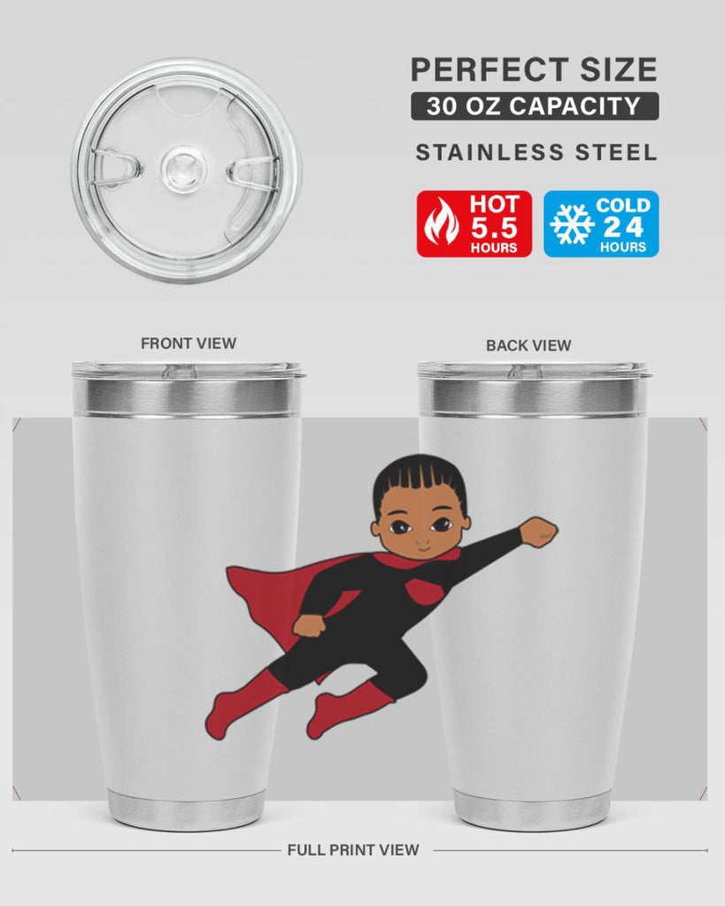 super kid 16#- black men - boys- tumbler