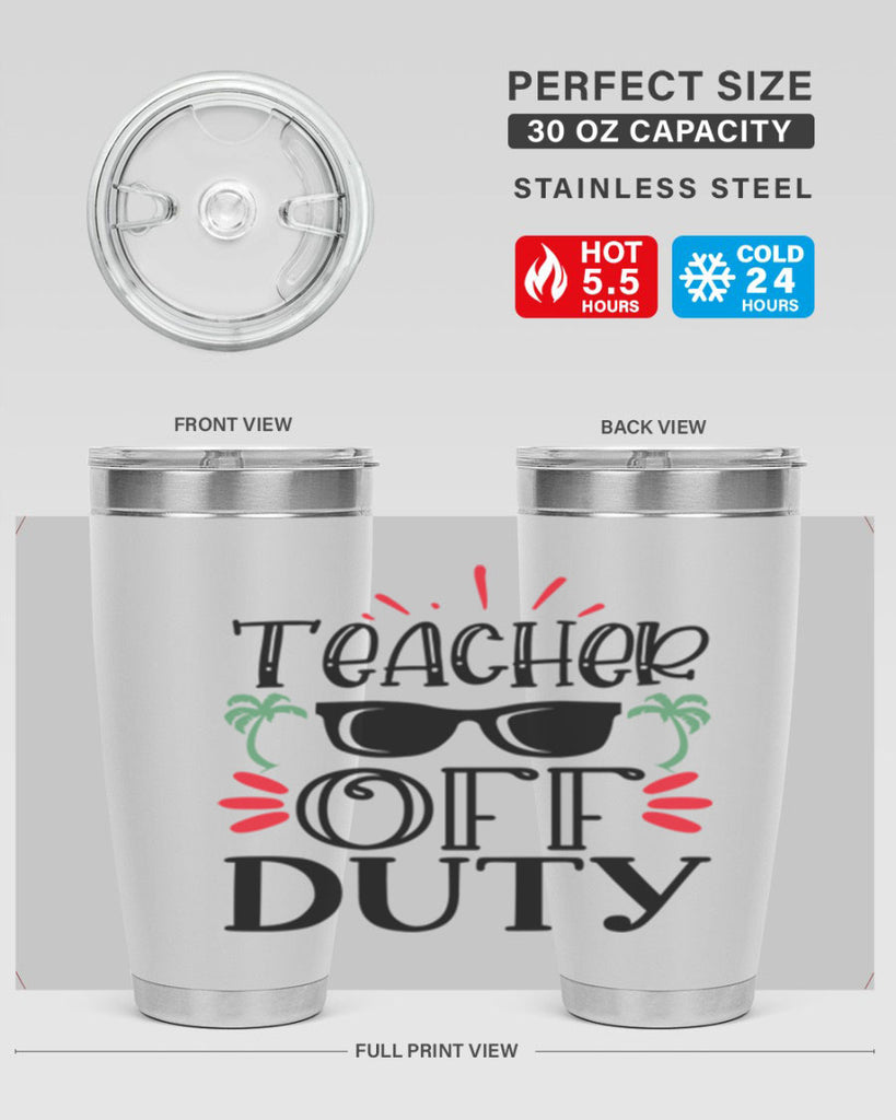 teacher off duty Style 142#- teacher- tumbler