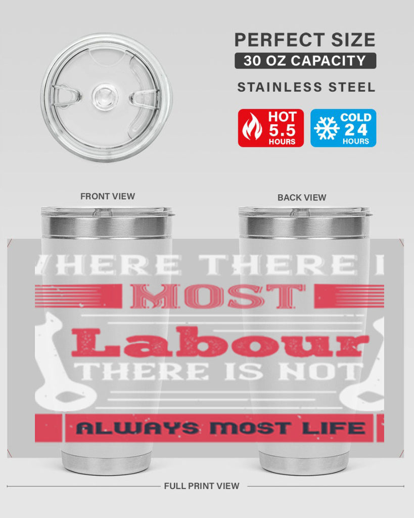where there is most labour there is not always most life 10#- labor day- Tumbler