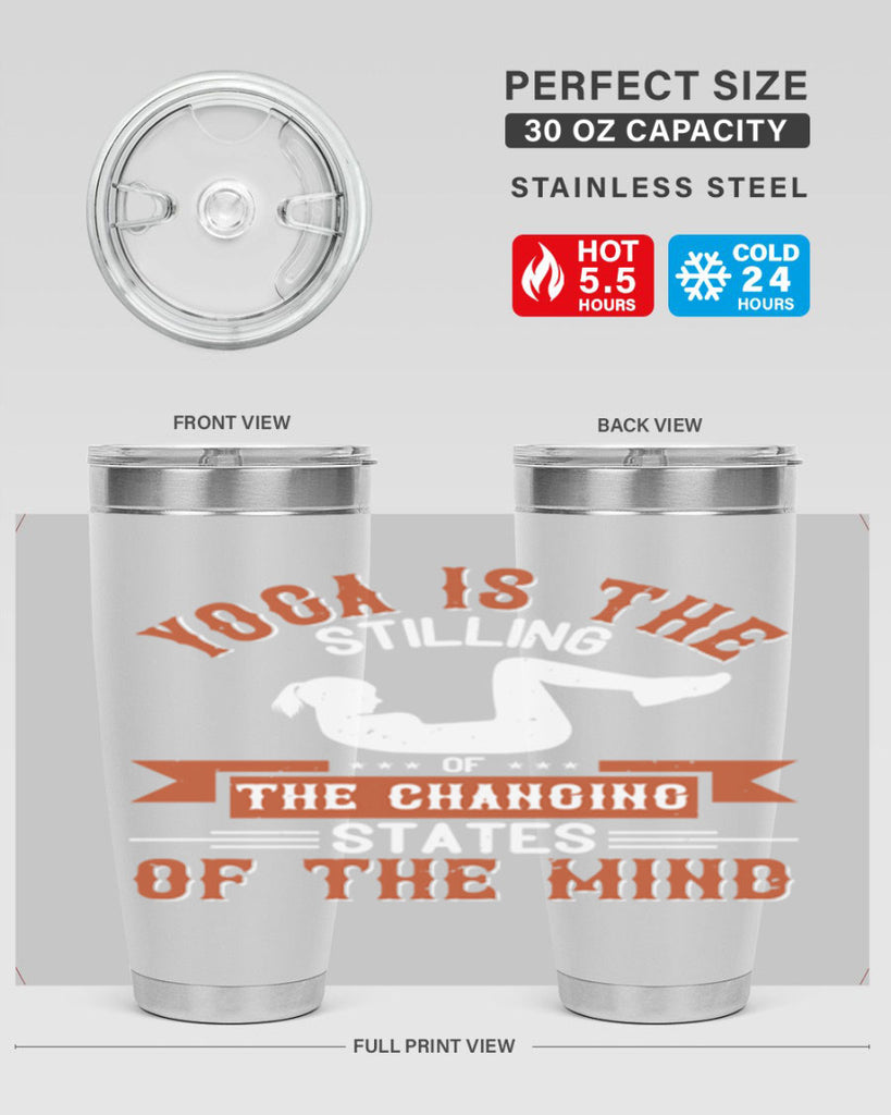 yoga is the stilling of the changing states of the mind 12#- yoga- Tumbler