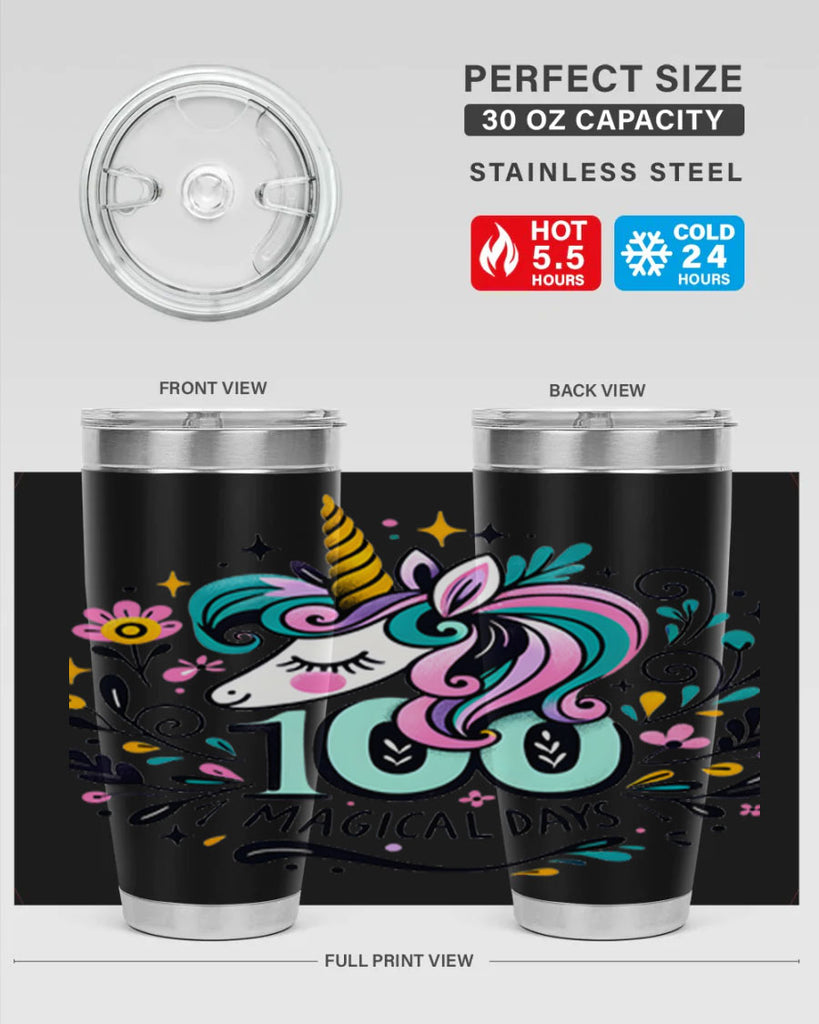 100 Day Magical Sublimation 27#- 100 days of school- Tumbler