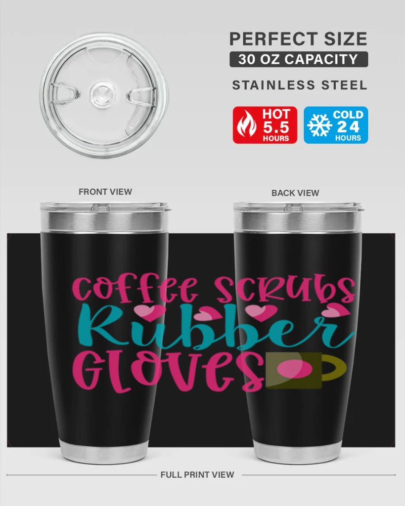 Coffee Scrubs Rubber Gloves Style Style 208#- nurse- tumbler