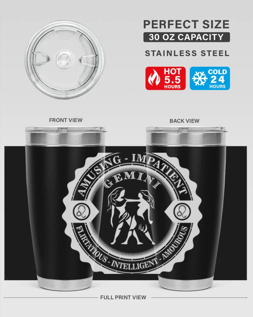 Gemini 12#- zodiac- Tumbler
