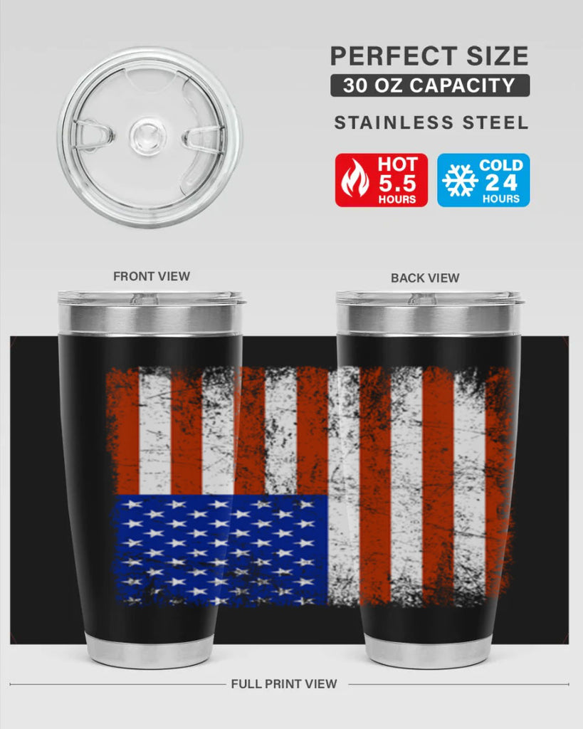 Grunge Flag 52#- Us Flags- Tumbler