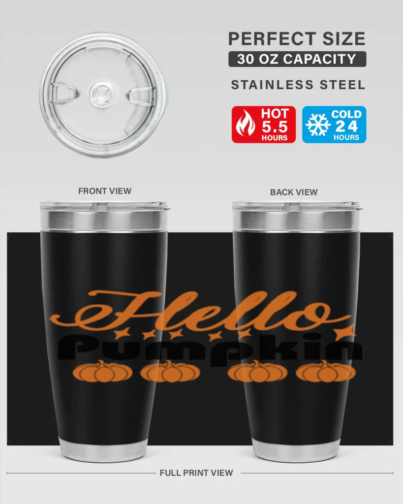 Hello Pumpkin 292#- fall- Tumbler