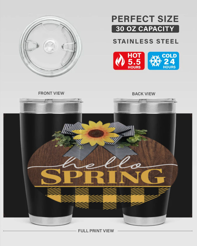 Hello Spring plaid Mockup 204#- spring- Tumbler