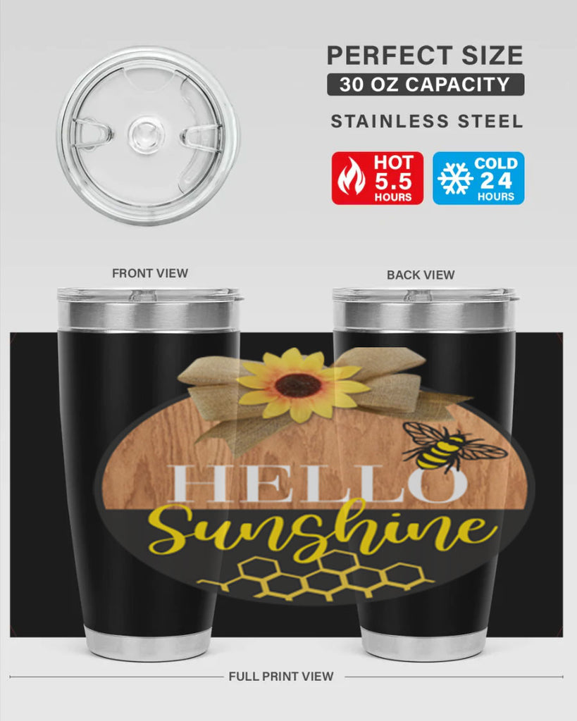 Hello Sunshine and bee Mockup215#- spring- Tumbler