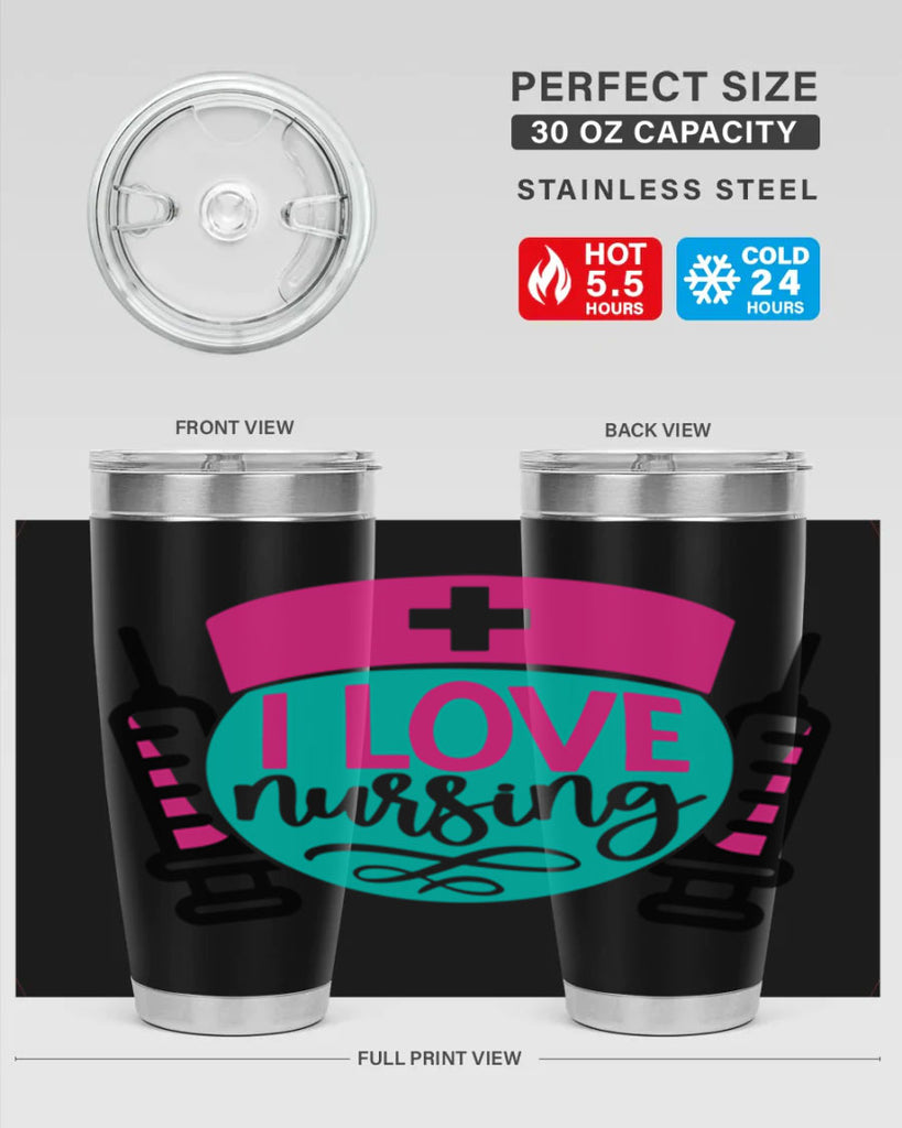 I Love Nursing Style Style 172#- nurse- tumbler