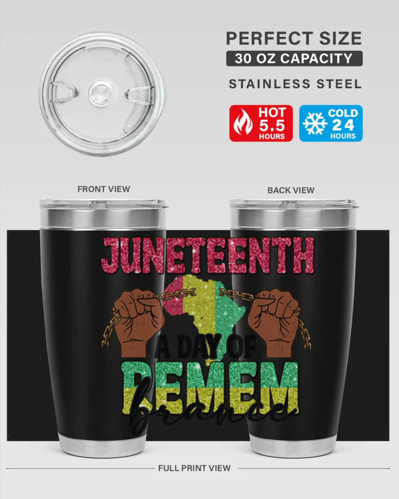 Juneteenth A Day Of Remembrance Png 9#- Juneteenth- tumbler