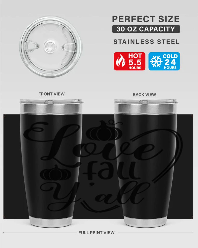 Love Fall Yall 412#- fall- Tumbler