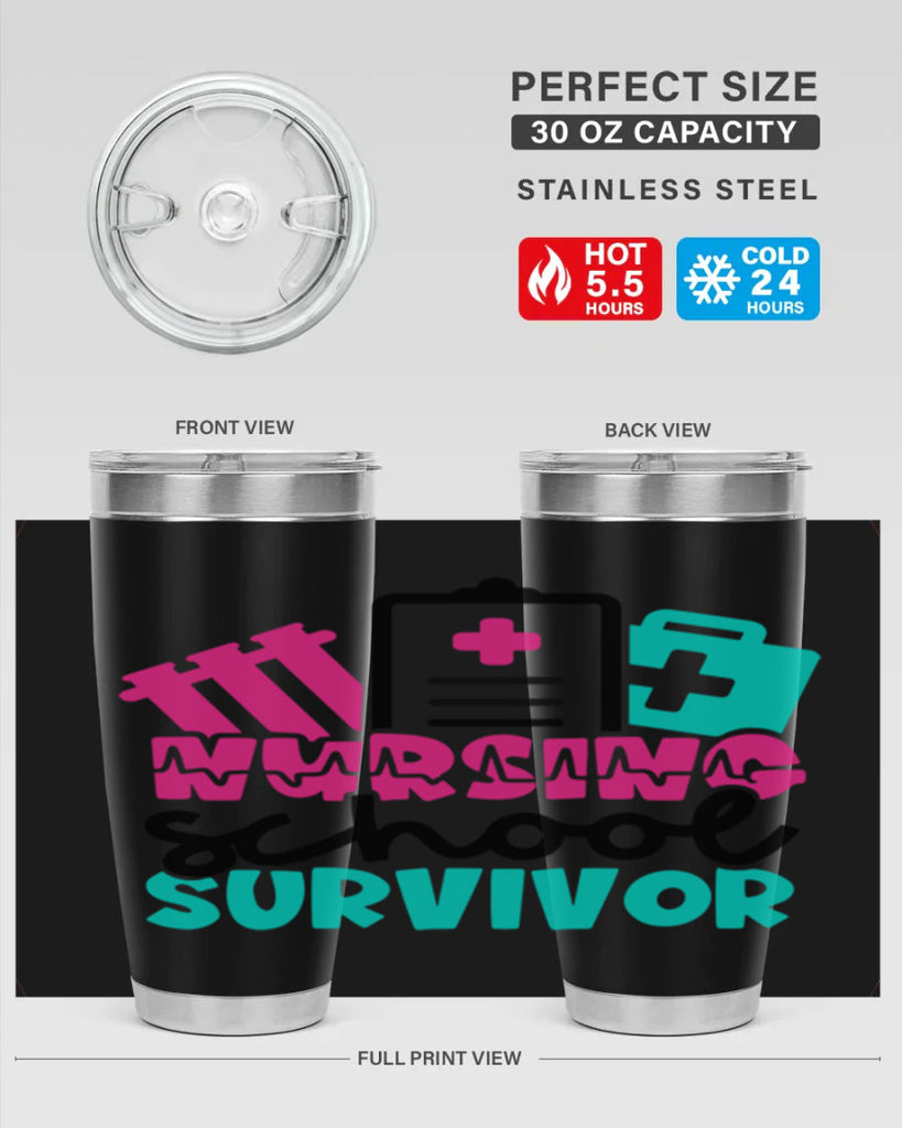 Nursing School Survivor Style Style 62#- nurse- tumbler