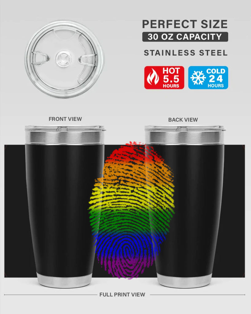 Rainbow Finger print 10#- lgbt- Tumbler