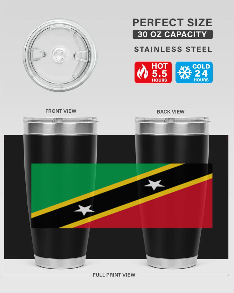 Saint Kitts and Nevis 52#- world flags- Tumbler