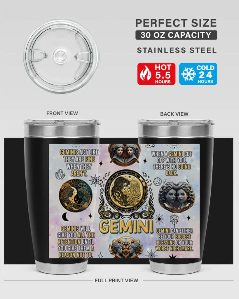 StraightGemini 472#- zodiac- Tumbler