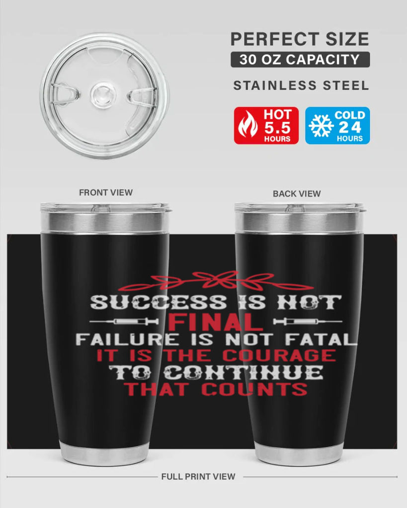 Success is not final Failure is not fatal Style 266#- nurse- tumbler