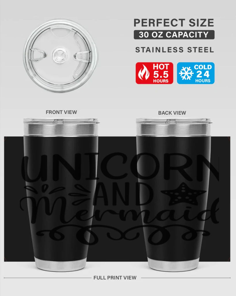 Unicorn And Mermaid 658#- mermaid- Tumbler