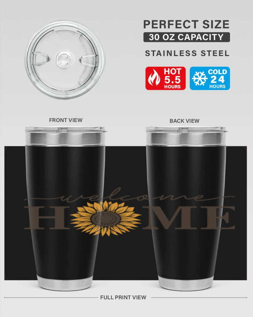 Welcome Home sunflower573#- spring- Tumbler
