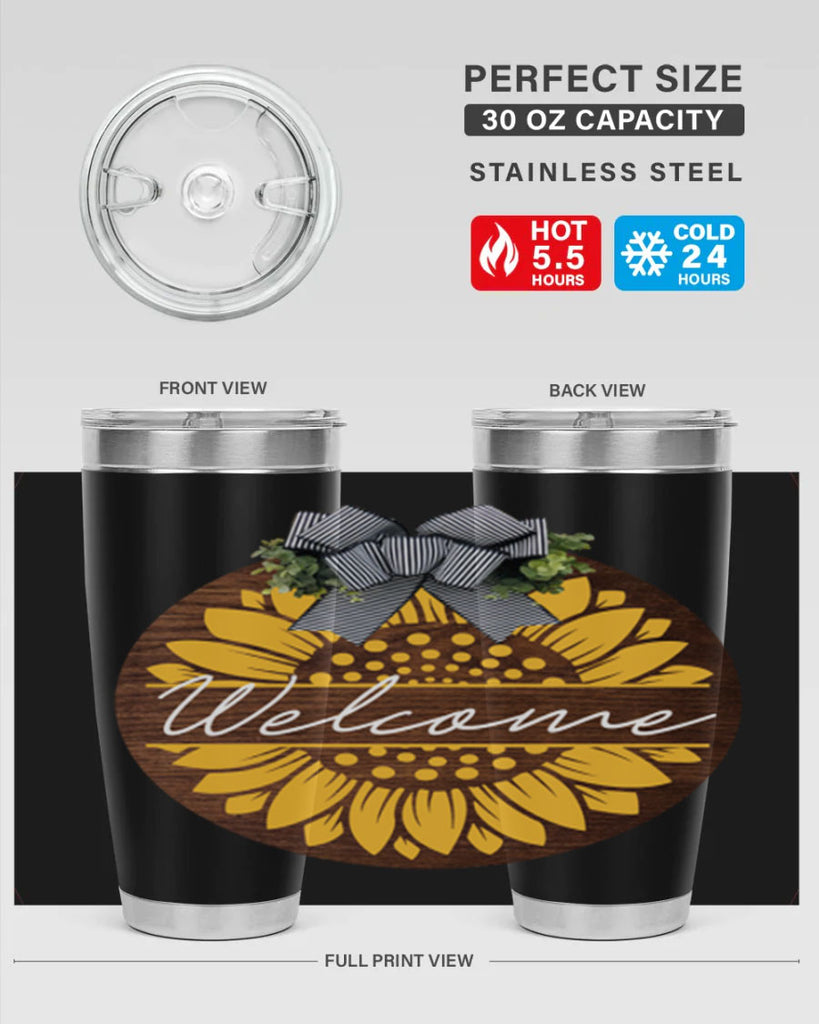 Welcome Sunflower Mockup584#- spring- Tumbler