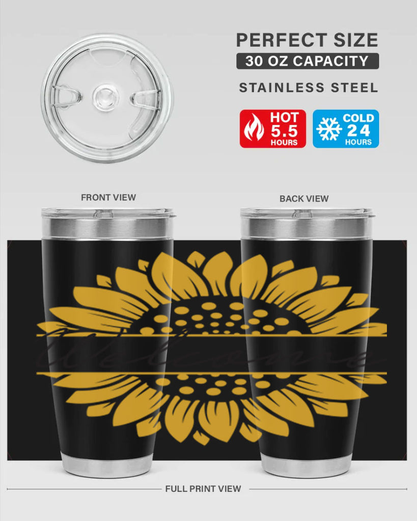 Welcome Sunflower585#- spring- Tumbler