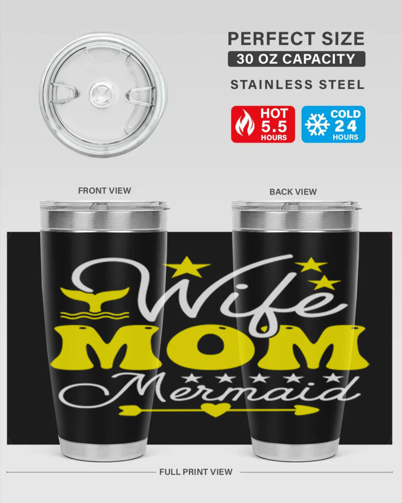 Wife Mom Mermaid 669#- mermaid- Tumbler
